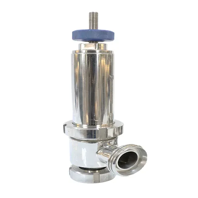 Sanitary Stainless Steel Relief Tank Rebreather Valve with Manual Seat Lift — 4/6