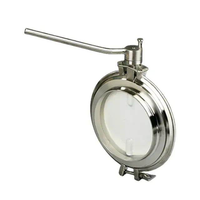 Sanitary Stainless Steel Quick Release Manual Weld-End Powder Butterfly Valve — 3/6