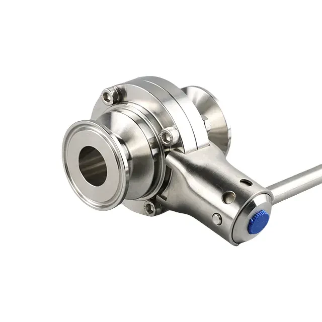 Stainless Steel Sanitary Punching Center Line Butterfly Valve with Hanle Actuator — 6/6