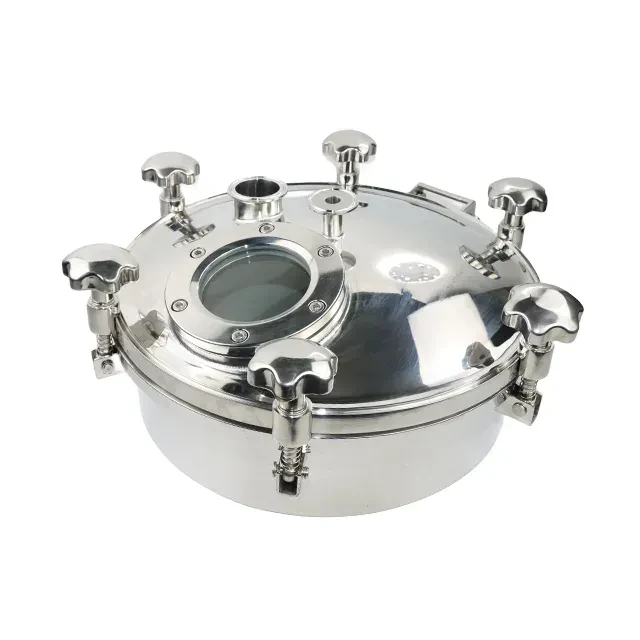 Stainless Steel  Non Dead Angle Side Door Shadowless Autoclave Manhole for SS Handle — 3/6