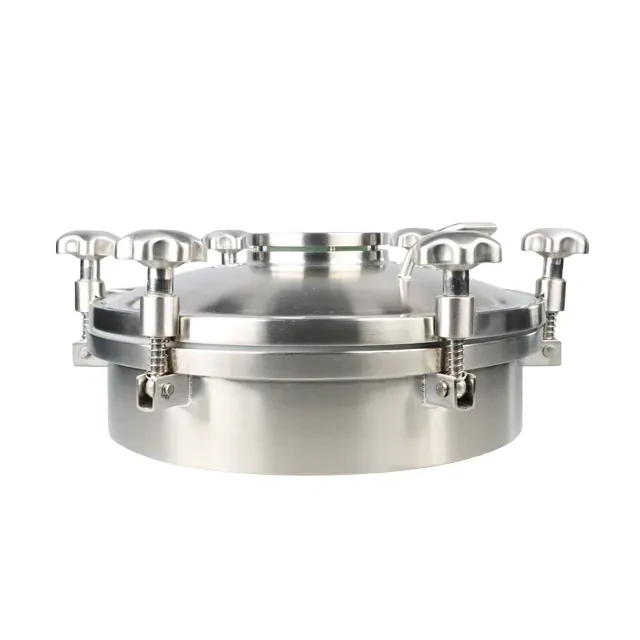 Stainless Steel Hygienic DN800 Mospheric  Fermenter Manway  with SS Handle — 2/6