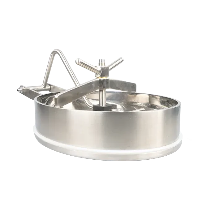 Stainless Steel Customized Sanitary Non Pressure  Glass Manhole for Bevel Edge — 3/6