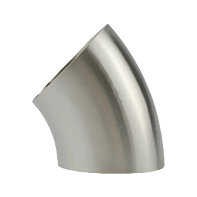 AISI304 Sanitary  ISO/IDF BS-BL2W5 BS JN-FT-20 6002 45° Short Butt Welded Elbow — 4/6