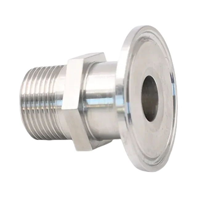Sanitary Stainless Steel Tri Clamp Flange Filling Male Pipe Fitting Adaptor — 4/6