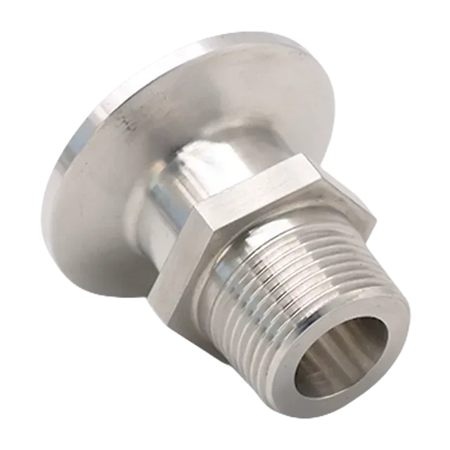 Sanitary Stainless Steel Tri Clamp Flange Filling Male Pipe Fitting Adaptor — 6/6