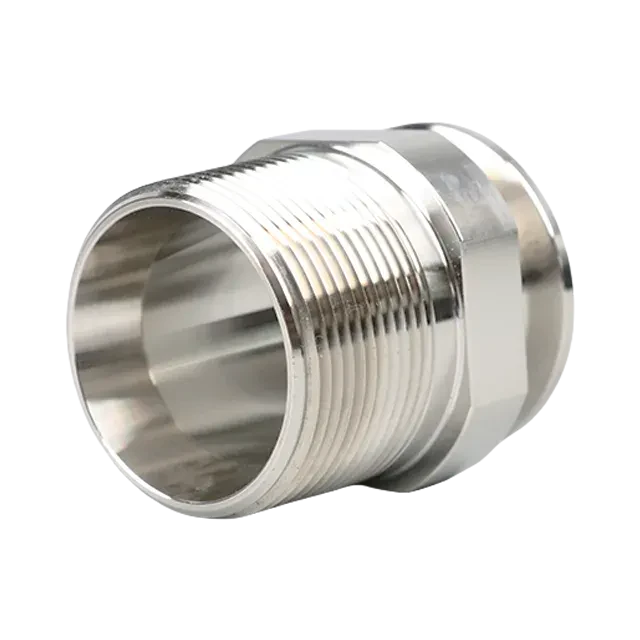Sanitary Stainless Steel Aseptic Tri-Clamp to Threaded Seamless Round Tubing Hose Fitting Adaptor — 6/6