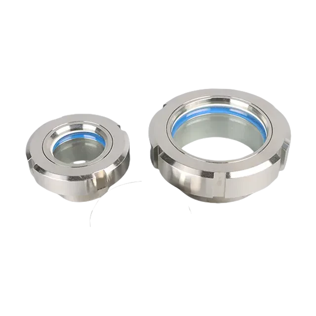 Stainless Steel Round SMS Union Type Sight Tampered Glass  with Weld End — 6/6