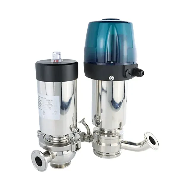 Stainless Steel Sterile Ultra Pure Pneumatic DiaphragmTank Bottom Valve with C-Top Head — 4/6
