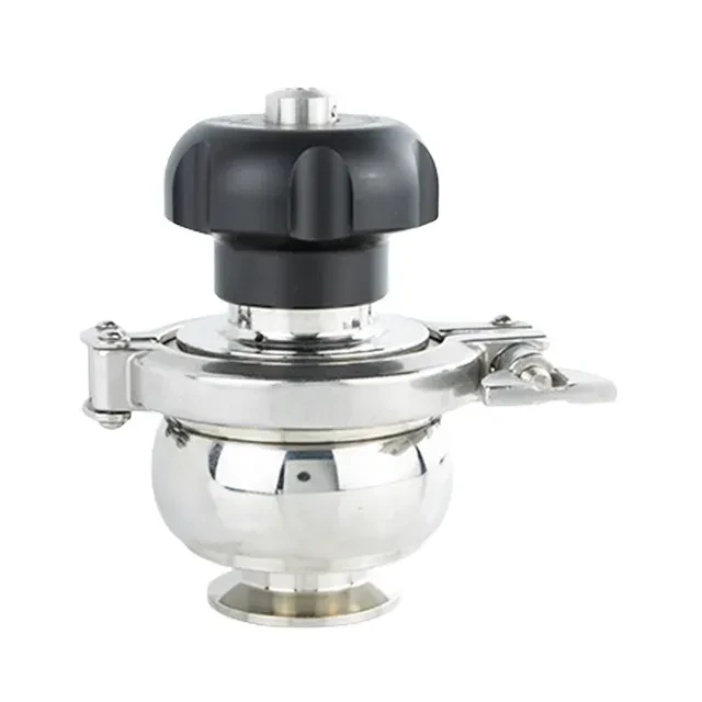 Stainless Steel Hygienic Single Seat Tank Bottom Valve with Plasctic Handwheel — 3/6