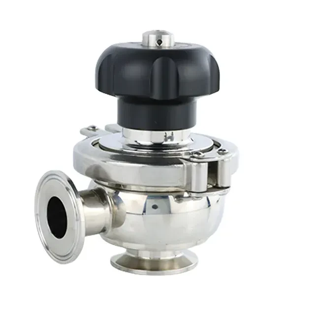 Stainless Steel Hygienic Single Seat Tank Bottom Valve with Plasctic Handwheel — 5/6