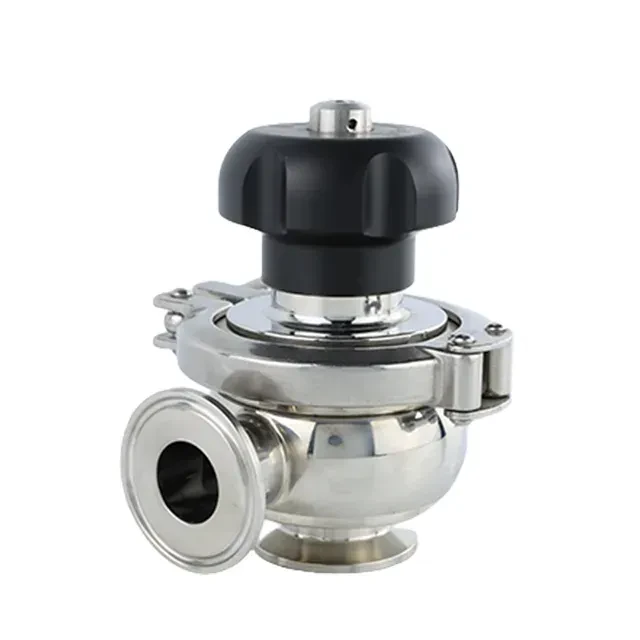 Stainless Steel Hygienic Single Seat Tank Bottom Valve with Plasctic Handwheel — 6/6