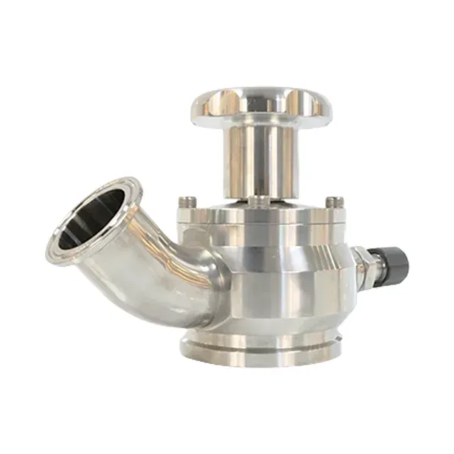 Stainless Steel Aseptic Tank Flush Bottom Valve with Aseptic Sampling Valve — 3/6