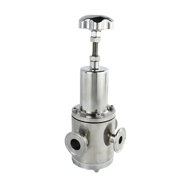 Stainless Steel Ultra Clean Pressure Reducing Valve with Clamping Ends with Handwheel Actuator — 2/6
