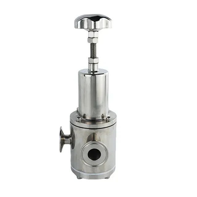 Stainless Steel Ultra Clean Pressure Reducing Valve with Clamping Ends with Handwheel Actuator — 3/6