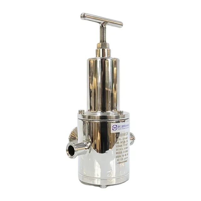 Stainless Steel Sanitary Manually Adjustable Clamped Pressure Reducing Valve — 3/6