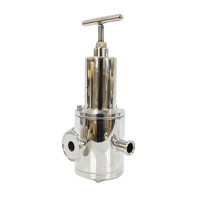 Stainless Steel Sanitary Manually Adjustable Clamped Pressure Reducing Valve — 5/6