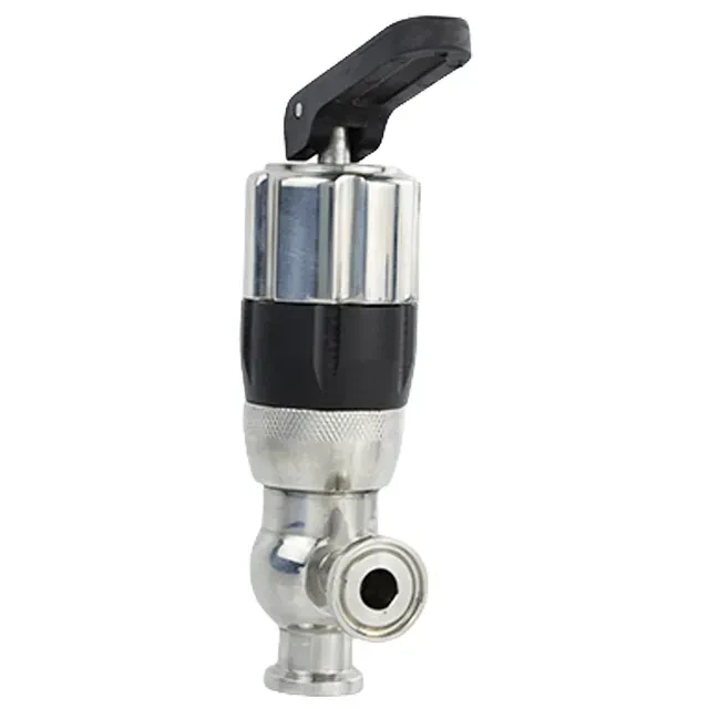 Sanitary Stainless Steel Clamped Mini Safety Valve for Liquids — 3/6