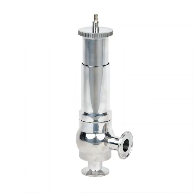 Stainless Steel Clamped DIN Manual Adjusting Tank Pressure Safety Valve — 2/4