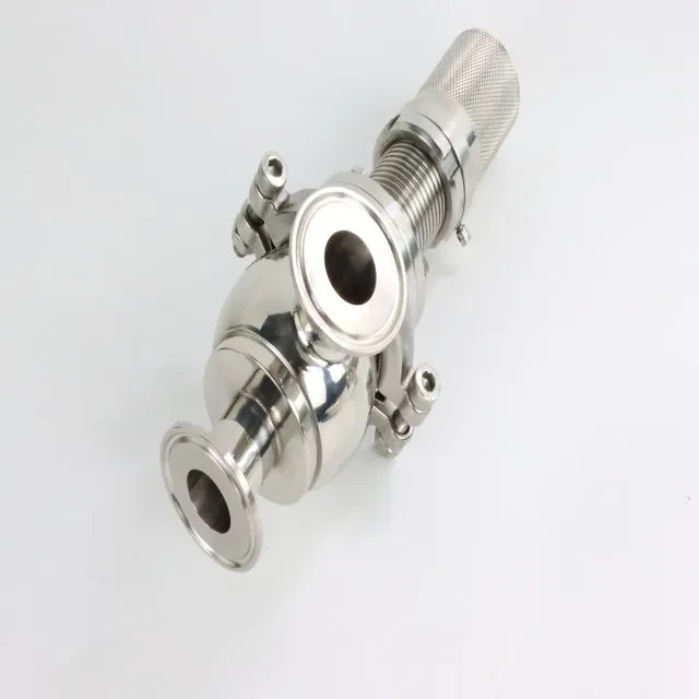 Stainless Steel Clamped DIN Manual Adjusting Tank Pressure Safety Valve — 3/4
