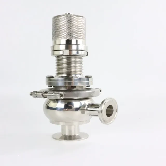 Stainless Steel Clamped DIN Manual Adjusting Tank Pressure Safety Valve — 4/4