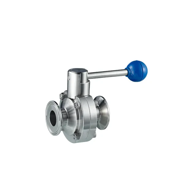 SS304 Sanitary High-flow Lugged Tri-clamp Manual Butterfly Valve — 3/6