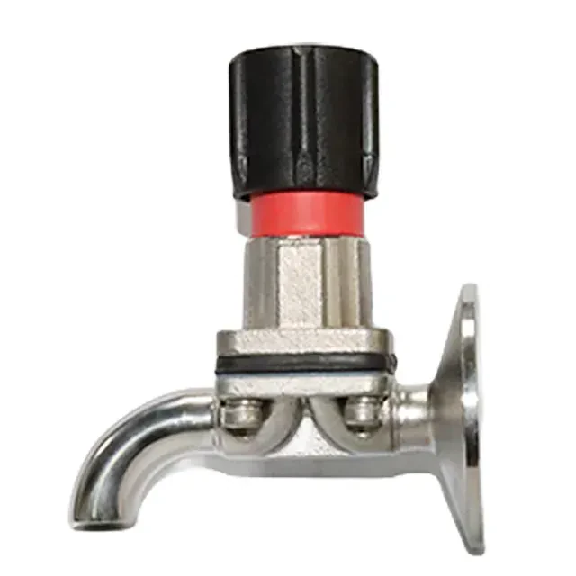 Stainless Steel Manual Tank Single Port Sampling Valve with Clamp End — 2/6