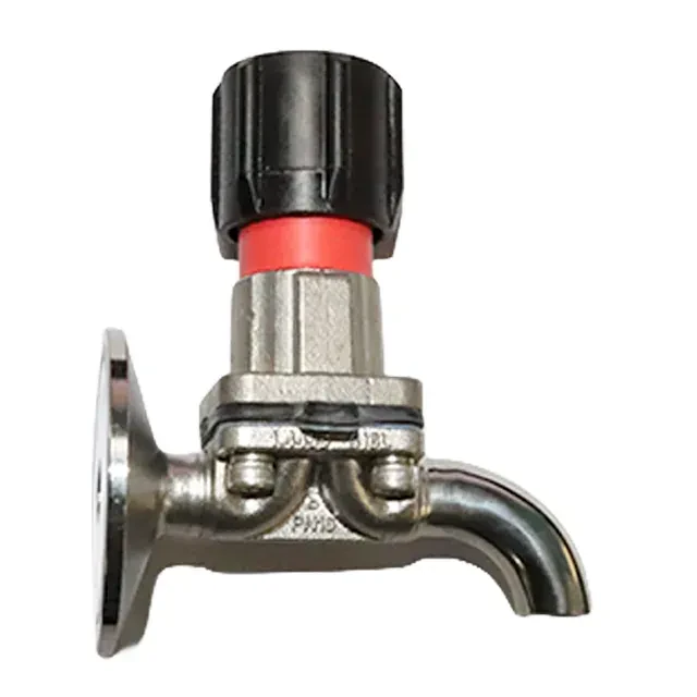 Stainless Steel Manual Tank Single Port Sampling Valve with Clamp End — 3/6