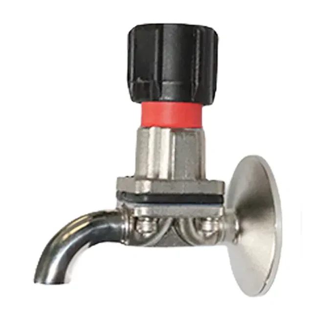 Stainless Steel Manual Tank Single Port Sampling Valve with Clamp End — 4/6