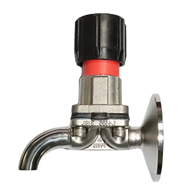 Stainless Steel Manual Tank Single Port Sampling Valve with Clamp End — 5/6