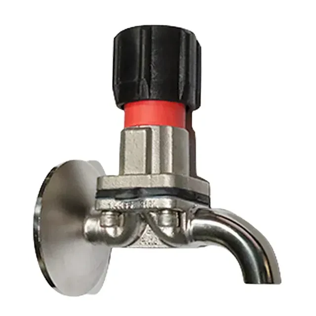 Stainless Steel Manual Tank Single Port Sampling Valve with Clamp End — 6/6