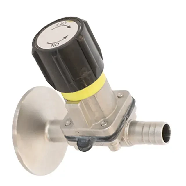 Stainless Steel Sanitary Manual High Purity Aseptic Liquid Sampling Valve — 3/6