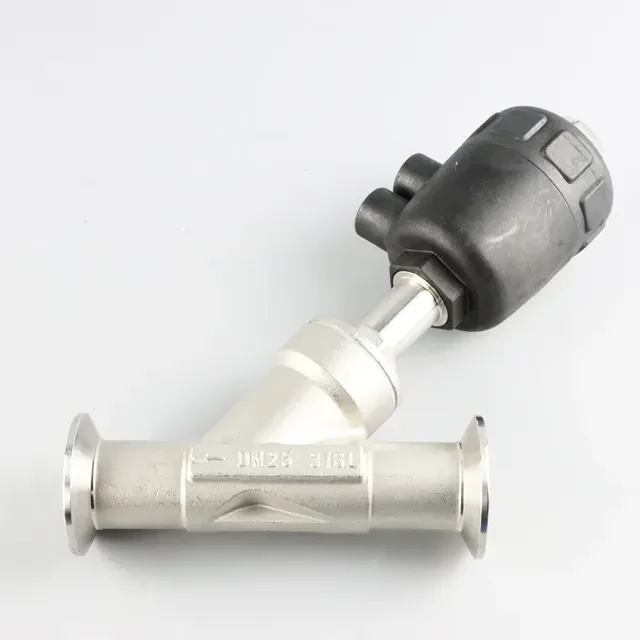 SS316L Y-Type Normally Open Pneumatic Angle Seat Valve — 5/6