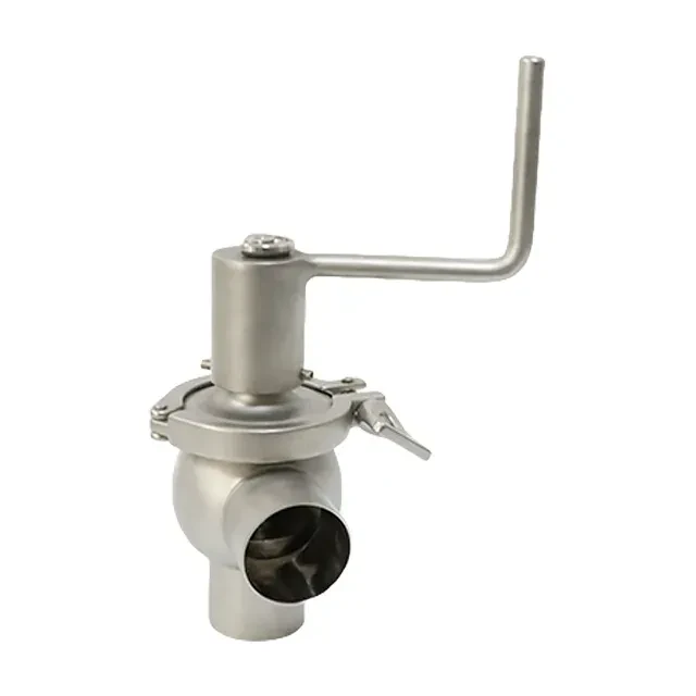 Sanitary Stainless Steel Manual Two Way Butt Weld Flow Diversion Valve — 2/6