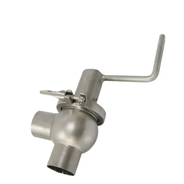 Sanitary Stainless Steel Manual Two Way Butt Weld Flow Diversion Valve — 3/6