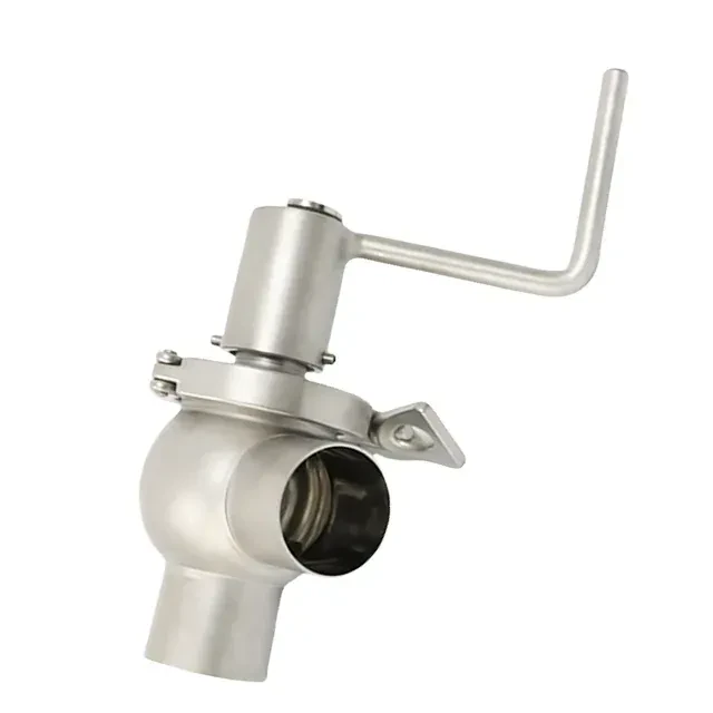 Sanitary Stainless Steel Manual Two Way Butt Weld Flow Diversion Valve — 6/6