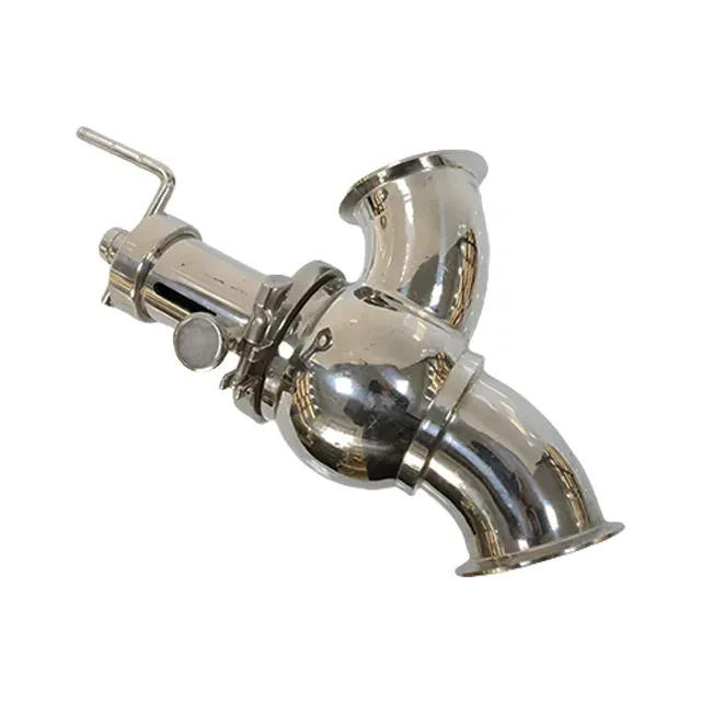 Sanitary Stainless Steel Manual Tri-Clamp Y-Type Flow Diversion Valve — 4/6