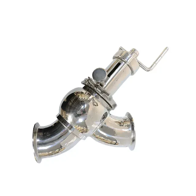 Sanitary Stainless Steel Manual Tri-Clamp Y-Type Flow Diversion Valve — 5/6