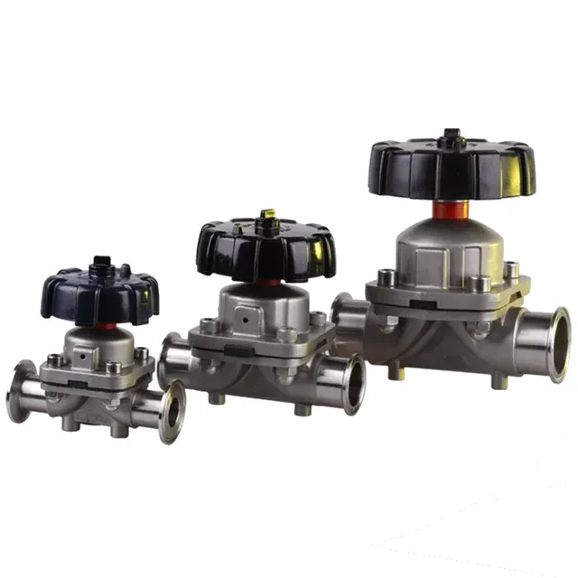 Stainless Steel Sanitary Manual U-type Diaphragm Valve — 3/6