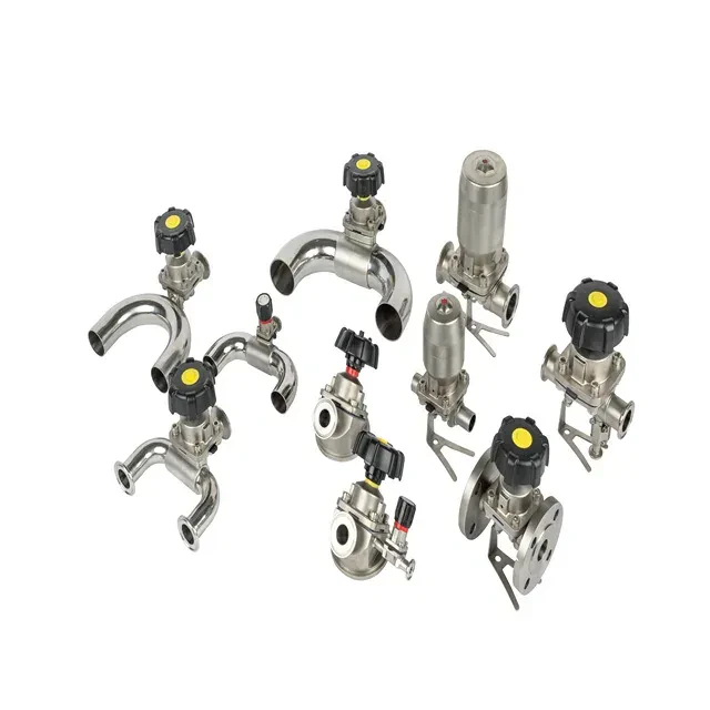Stainless Steel Sanitary Two-way Diaphragm Control Valve With Plastic Handle — 5/6