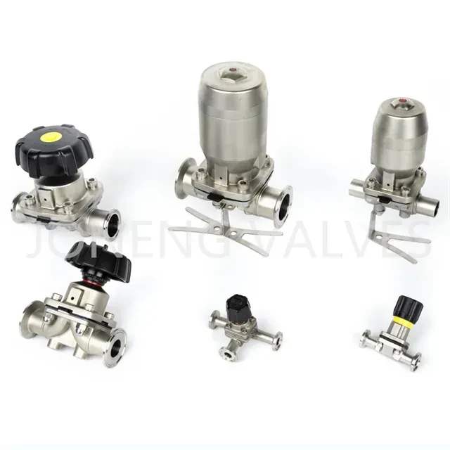 Stainless Steel SS316L Aseptic Tri-clamp Three-way Diaphragm Valve — 6/6
