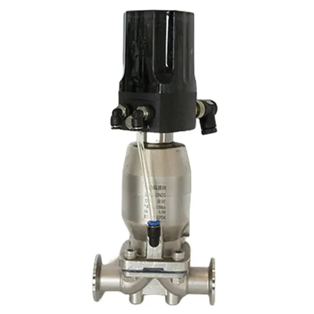 Stainless Steel Pneumatic Clamp-End Food Grade Diaphragm Valve — 2/6