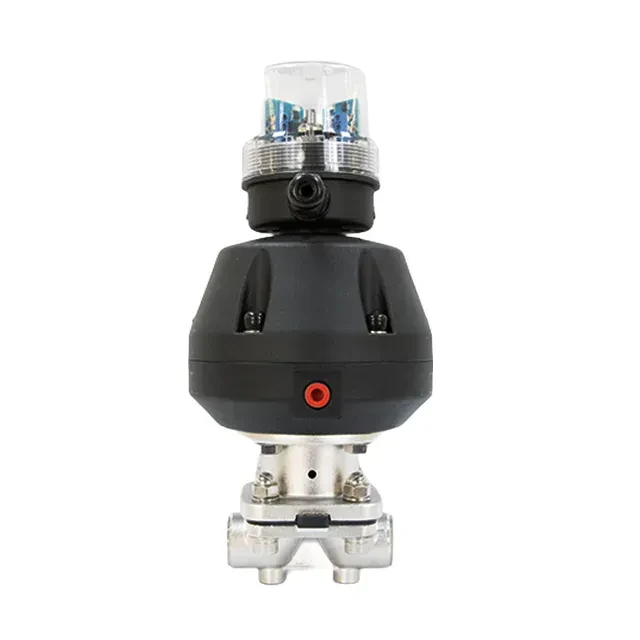 Stainless Steel Aseptic Pneumatic Diaphragm Valve with Positioner Switch — 2/6