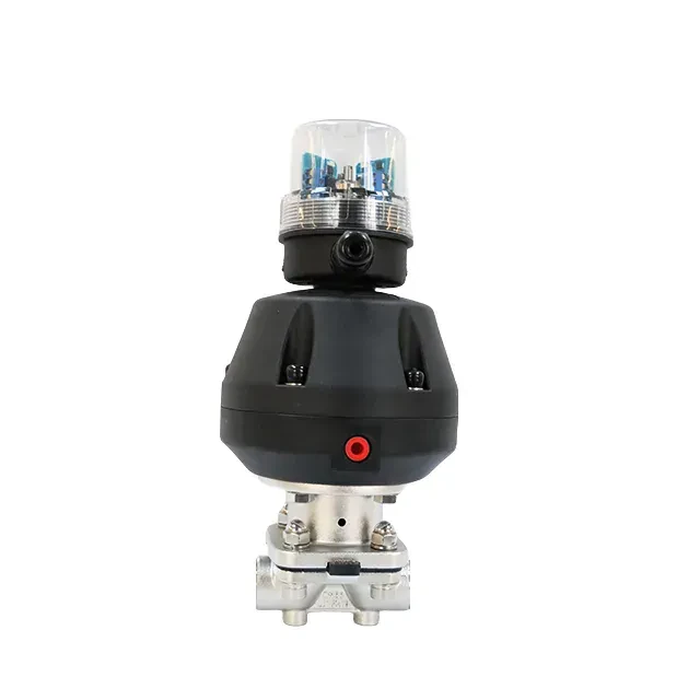 Stainless Steel Aseptic Pneumatic Diaphragm Valve with Positioner Switch — 3/6