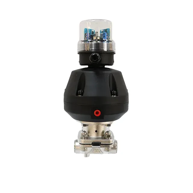 Stainless Steel Aseptic Pneumatic Diaphragm Valve with Positioner Switch — 4/6