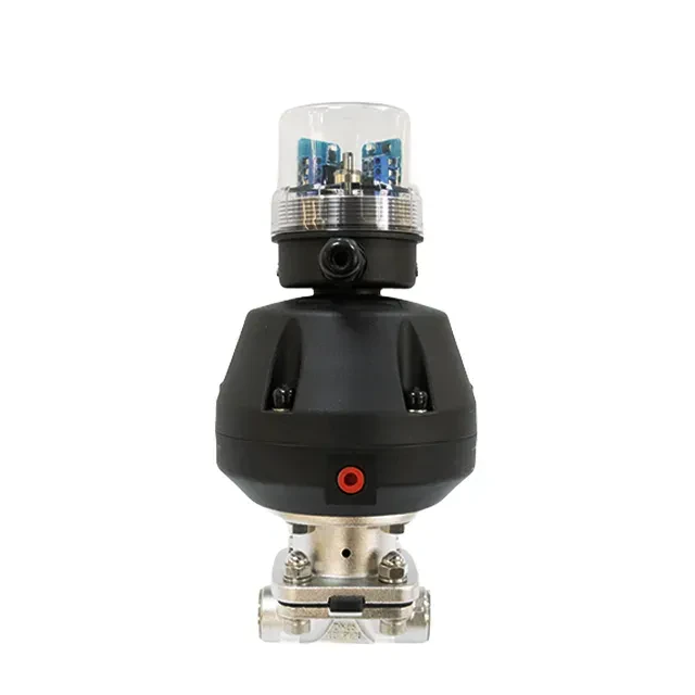 Stainless Steel Aseptic Pneumatic Diaphragm Valve with Positioner Switch — 5/6