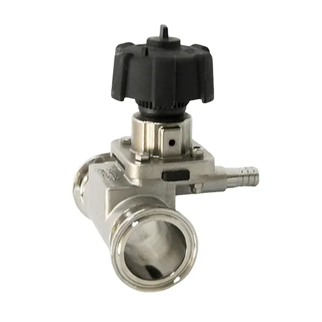 Sanitary Quick Opening  3 Way Stainless Steel Manual Diaphragm Valve — 2/6