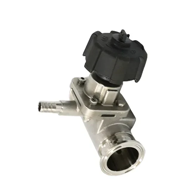 Sanitary Quick Opening  3 Way Stainless Steel Manual Diaphragm Valve — 3/6