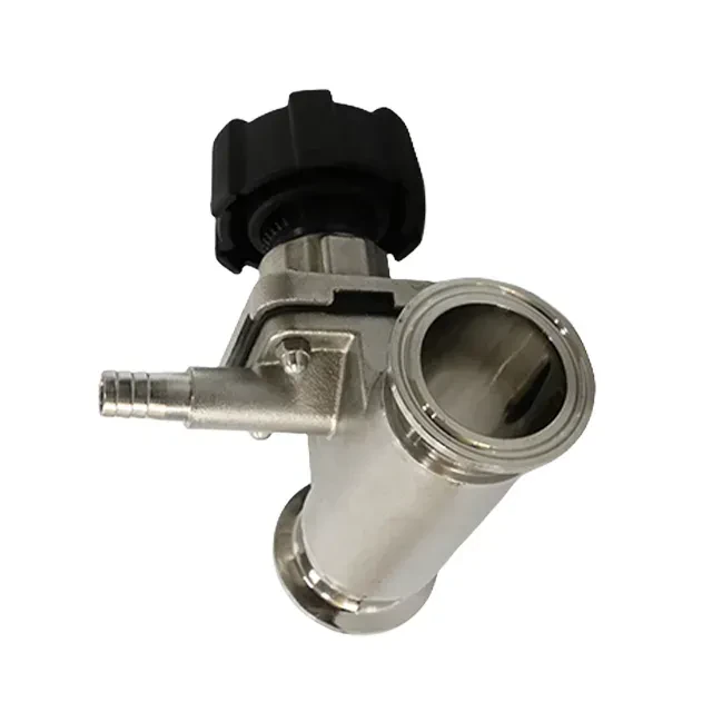 Sanitary Quick Opening  3 Way Stainless Steel Manual Diaphragm Valve — 4/6