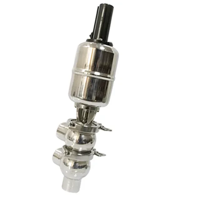 Stainless Steel Sanitary Pneumatic Shut Off Single Seat Diverter Valve — 2/6