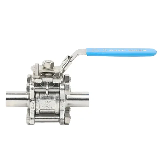 Sanitary High Purity Food Grade  Straight Way Butt Weld Ball Valve with Lever Actuator — 3/6